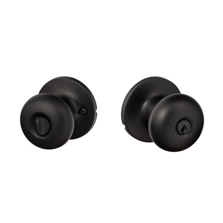 SURE-LOC HARDWARE Sure-Loc Hardware Durango Entry Knobset, Flat Black DU107 FBL